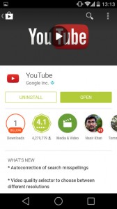 Google Play app page with video